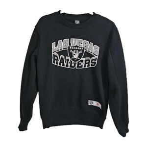 Las Vegas Raiders NFL Sweatshirt Small Black Crewneck Team Apparel Football AFC